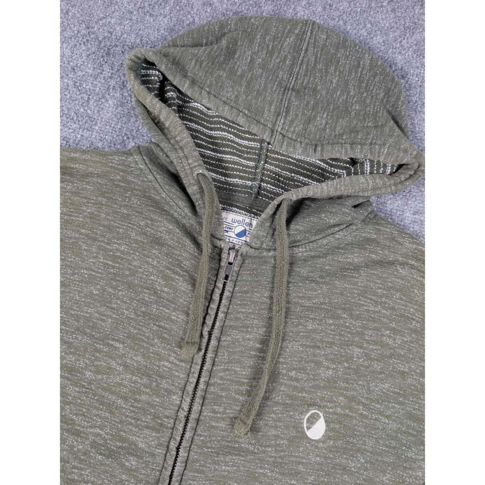 Wellen Full Zip Sweater Hoodie Mens Large Heather Green Huckberry‎